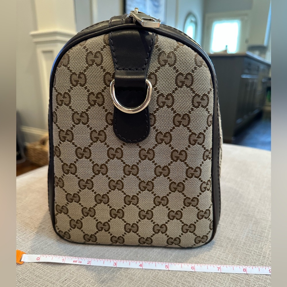 Gucci Beige and Brown Satchel with Red and Green Stripe - Picture 3 of 6